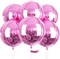 Pearl Pink Foil Balloons 6pcs 22 Inch Large Round Foil Big Giant 4D Jumbo Inflatable Mirror Ball Mylar Balloons for Baby Shower Birthday Gender Reveal Tea Princess Party Decorations